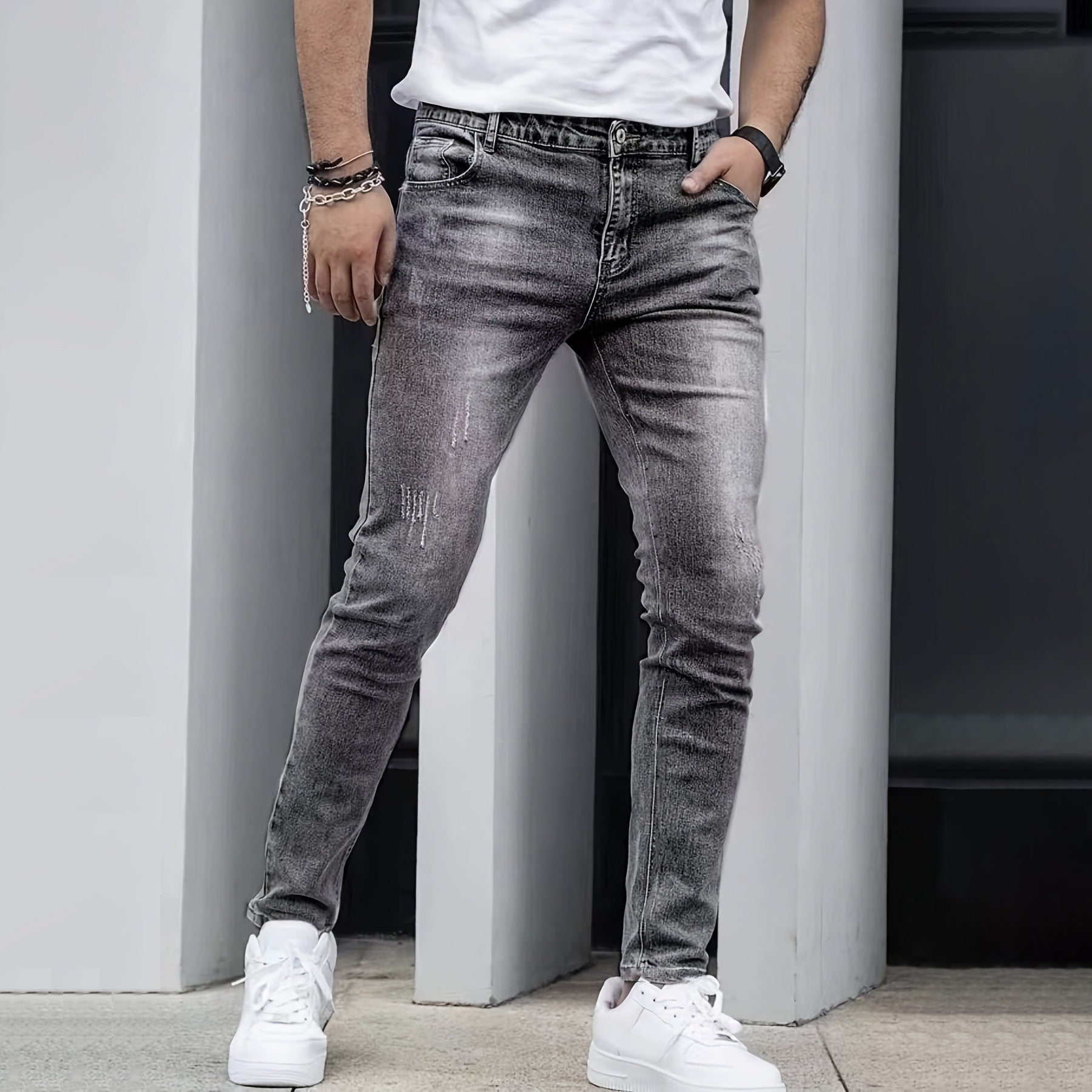 Herren Stretch Jeans – Slim-Fit Denim mit modernem Street-Look | Flexibel, Elegant & Vielseitig