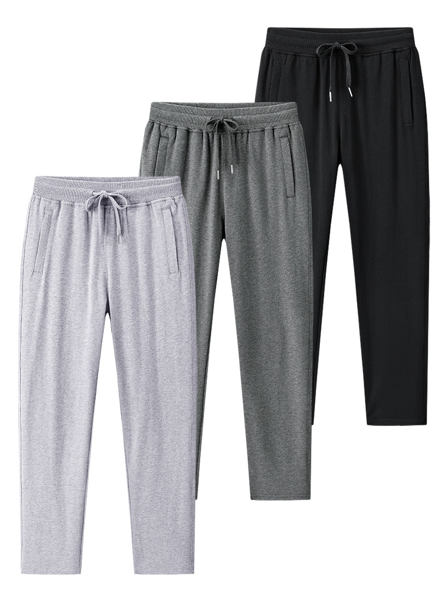 Herren Freizeithose – Schwarz, Leicht & Bequem | Sommerhose aus Baumwolle mit elastischem Bund