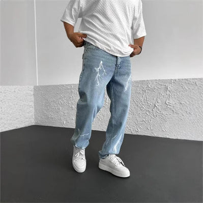 Herren Light Wash Denim – Bequeme Straight-Fit Jeans im modernen Used-Look | Alltagstauglich, Stilvoll & Flexibel