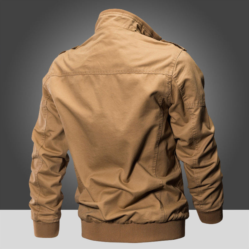 Herren Baumwolljacke – Militärstil mit Fleecefutter | Warm, Robust & Stilvoll