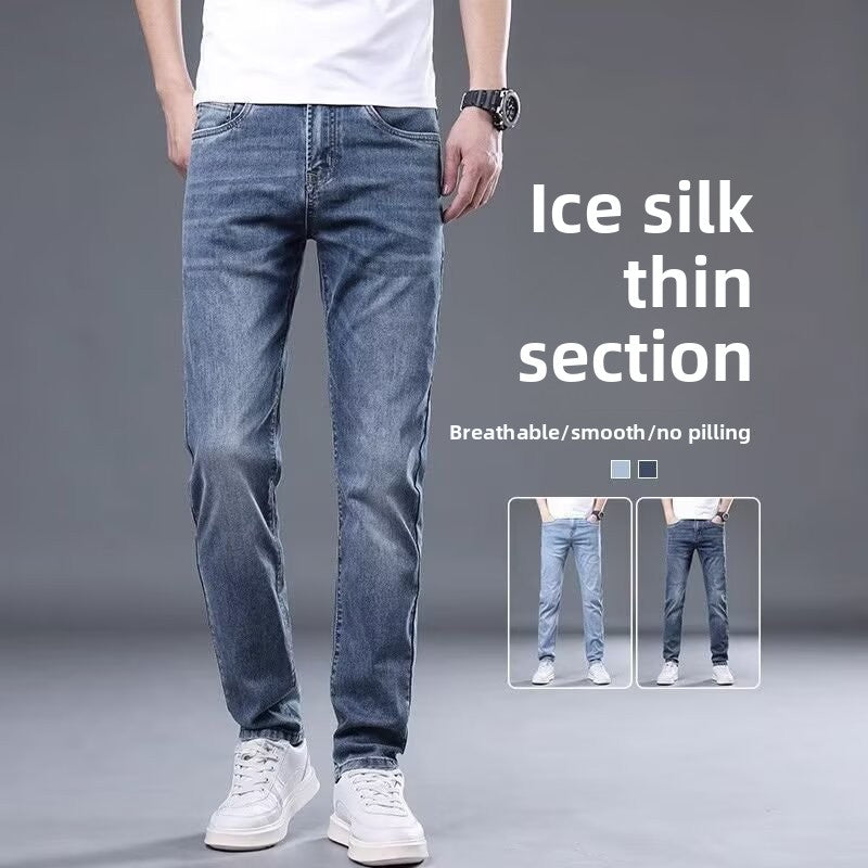Herren Sommerjeans aus Eisseide – Atmungsaktiv, Elastisch & Leicht | Perfekt für warme Tage