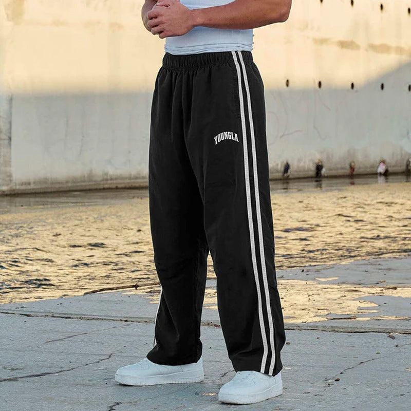 Herren Sport-Freizeithose – Modernes Doppelstreifen-Design | Bequem, Atmungsaktiv & Vielseitig