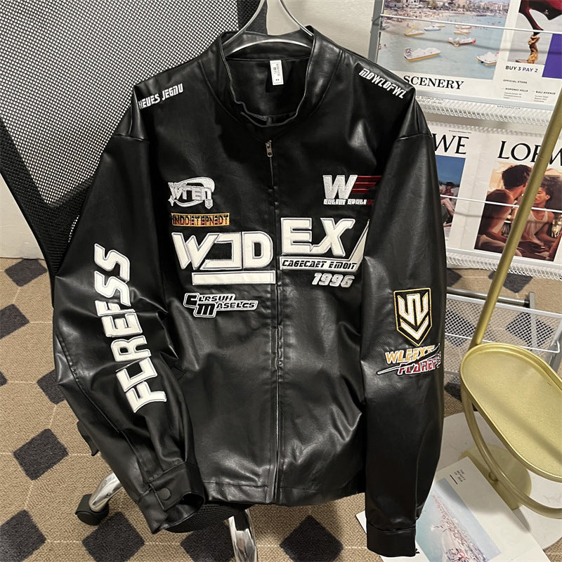 Herren Streetstyle Racing-Lederjacke – Urbaner Luxus mit High-Street-Flair