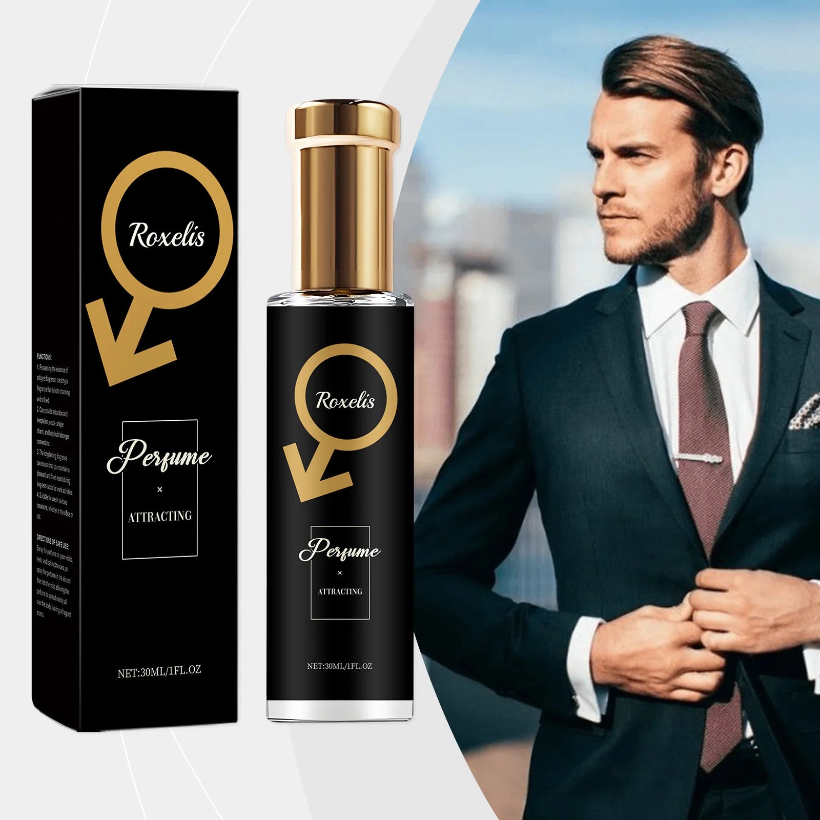 Hanetes Select „Roxelis Cedar Charm“ – Pheromon Eau de Parfum für Herren (30 ml, holzig & elegant)