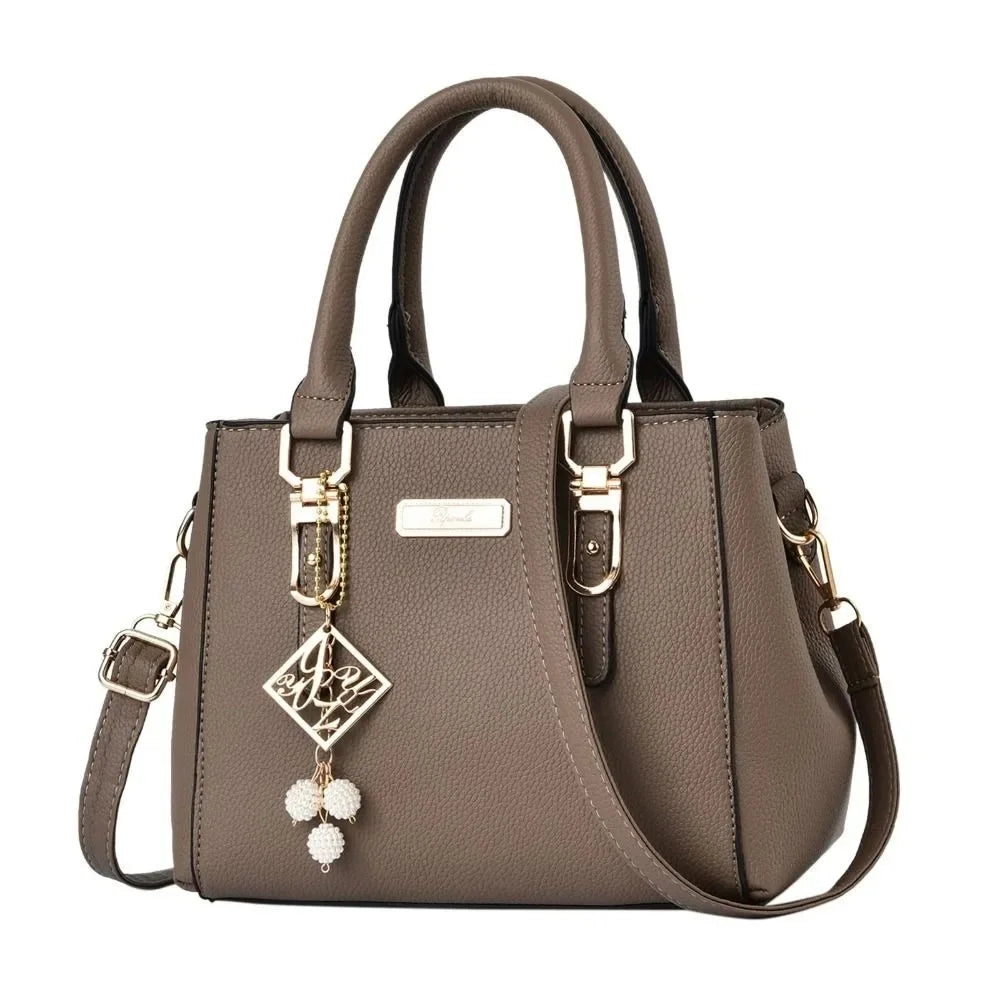 Hanetes Select „Grace Leather Bag“ – Stilvolle Damen Handtasche aus weichem PU-Leder mit eleganten Details & großer Kapazität