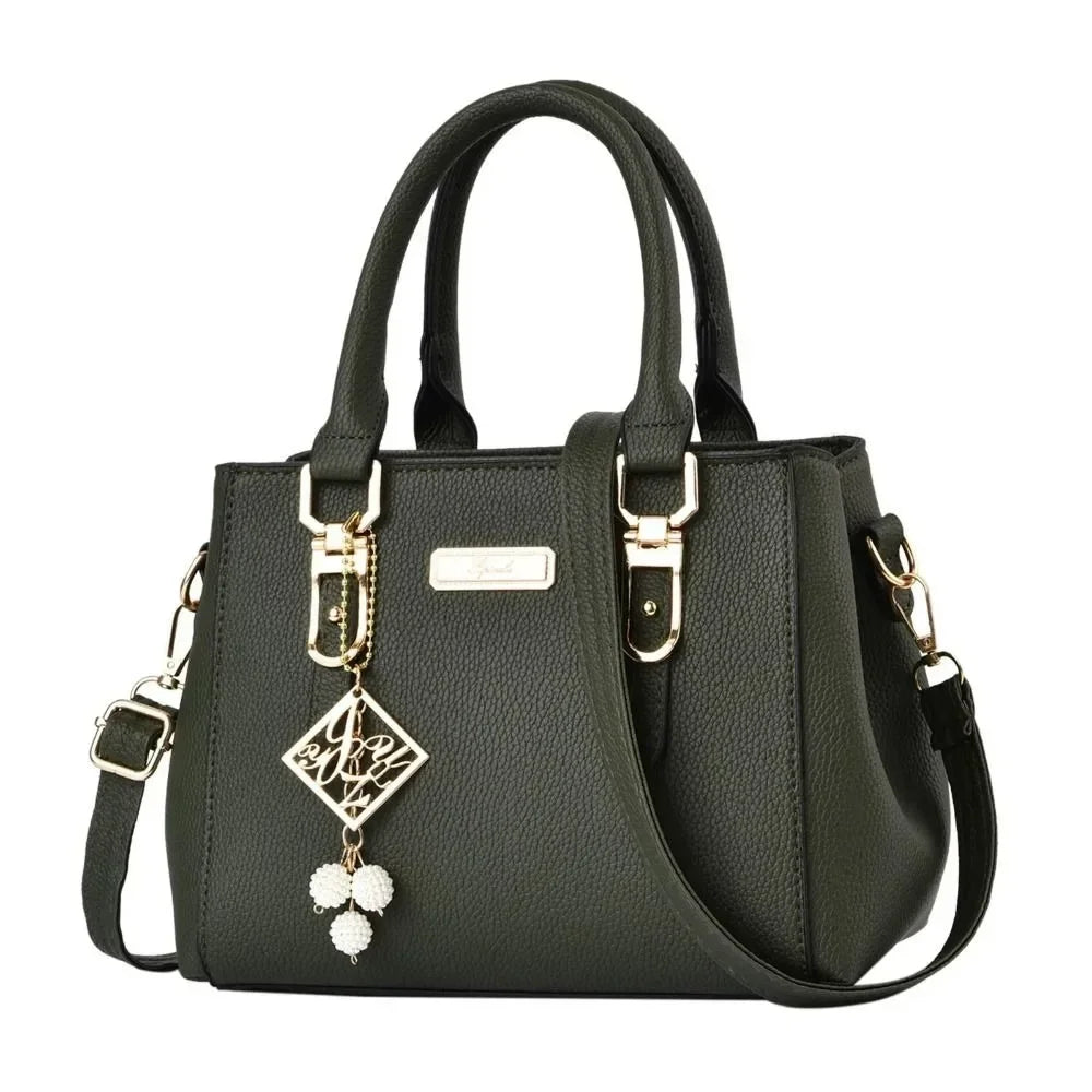Hanetes Select „Grace Leather Bag“ – Stilvolle Damen Handtasche aus weichem PU-Leder mit eleganten Details & großer Kapazität