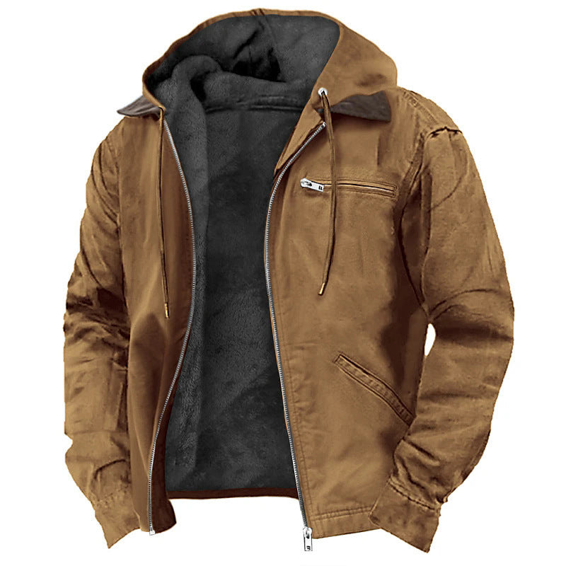 Herren Kapuzenjacke – Warm, Lässig & Stilvoll | Mit Fleecefutter für Komfort im Winter