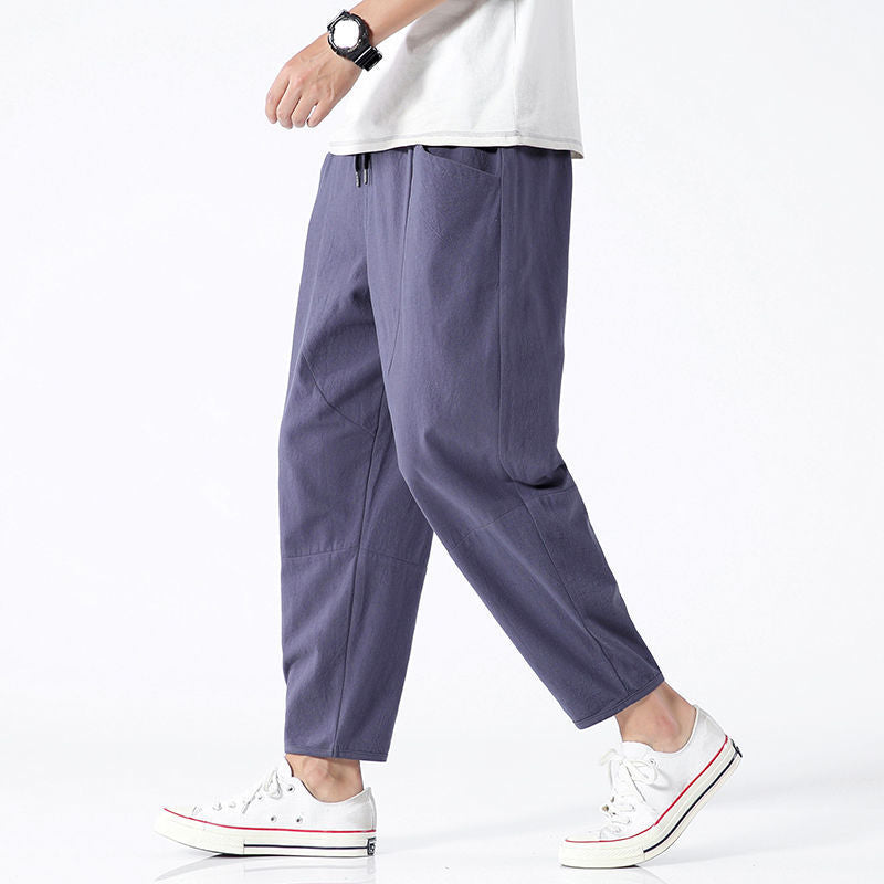 Herren Baumwoll-Freizeithose – Japanischer Stil trifft Komfort | Locker, Modern & Stilvoll